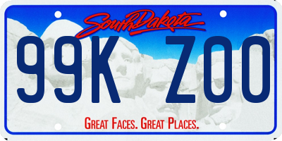 SD license plate 99KZ00