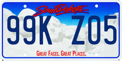 SD license plate 99KZ05