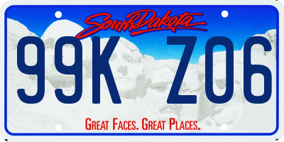 SD license plate 99KZ06
