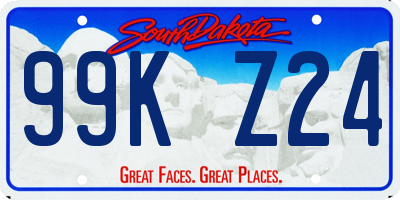 SD license plate 99KZ24