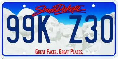 SD license plate 99KZ30