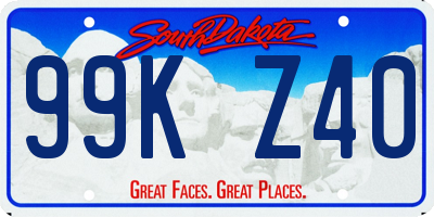 SD license plate 99KZ40