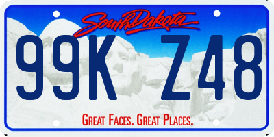SD license plate 99KZ48