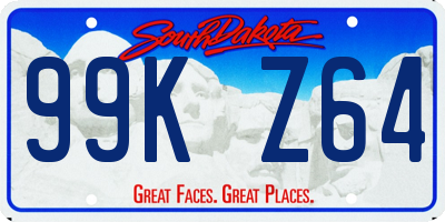 SD license plate 99KZ64