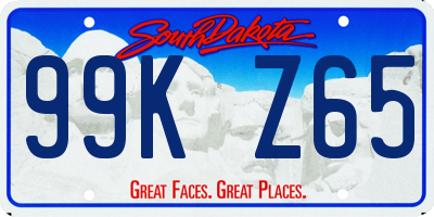 SD license plate 99KZ65