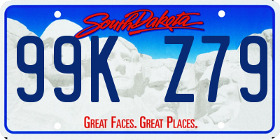 SD license plate 99KZ79