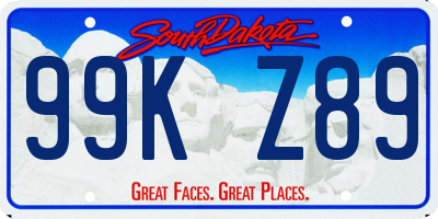 SD license plate 99KZ89