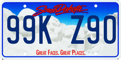 SD license plate 99KZ90