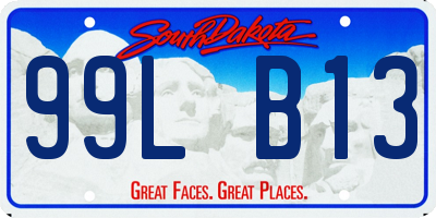 SD license plate 99LB13