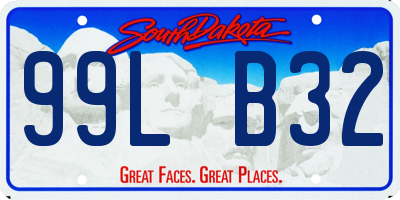 SD license plate 99LB32