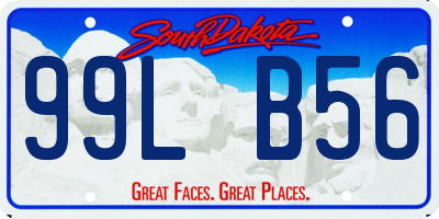 SD license plate 99LB56