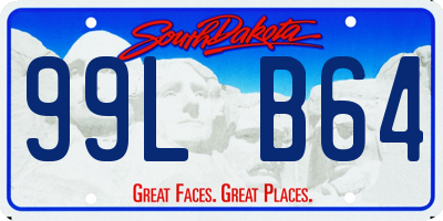 SD license plate 99LB64