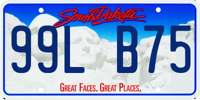 SD license plate 99LB75