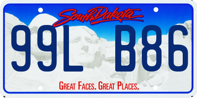 SD license plate 99LB86