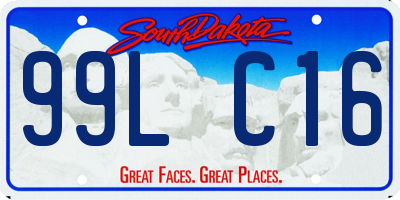 SD license plate 99LC16