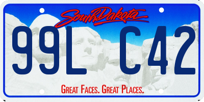 SD license plate 99LC42