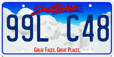 SD license plate 99LC48