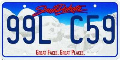 SD license plate 99LC59