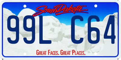 SD license plate 99LC64