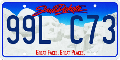 SD license plate 99LC73