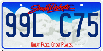 SD license plate 99LC75