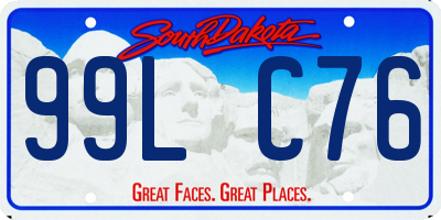 SD license plate 99LC76