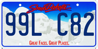 SD license plate 99LC82