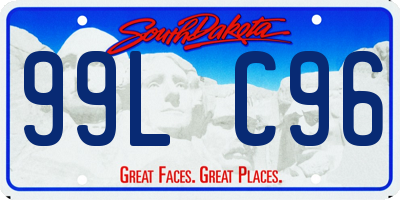 SD license plate 99LC96