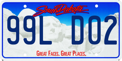 SD license plate 99LD02