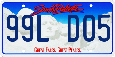 SD license plate 99LD05