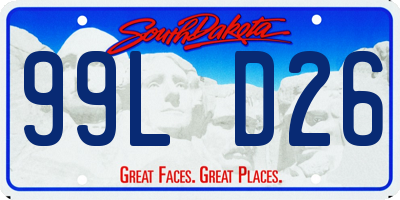 SD license plate 99LD26