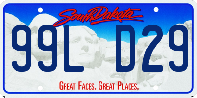 SD license plate 99LD29