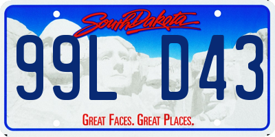 SD license plate 99LD43