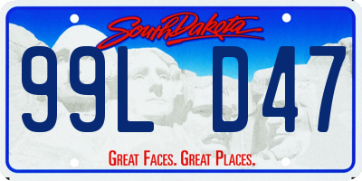 SD license plate 99LD47