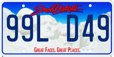 SD license plate 99LD49