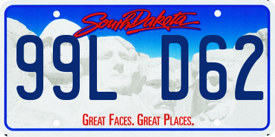SD license plate 99LD62