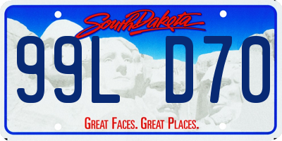 SD license plate 99LD70
