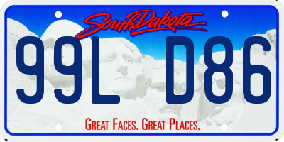 SD license plate 99LD86