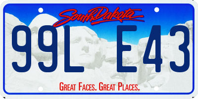 SD license plate 99LE43