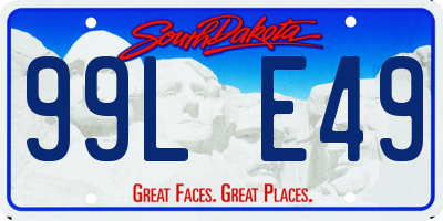 SD license plate 99LE49