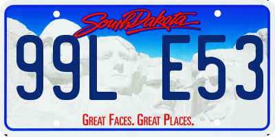 SD license plate 99LE53