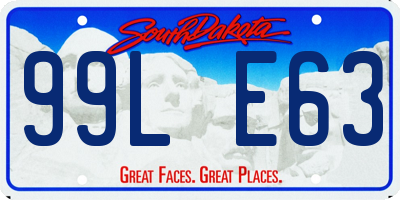 SD license plate 99LE63