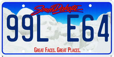 SD license plate 99LE64