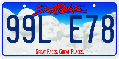 SD license plate 99LE78