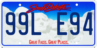 SD license plate 99LE94