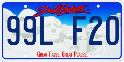 SD license plate 99LF20