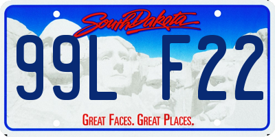 SD license plate 99LF22