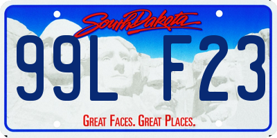 SD license plate 99LF23