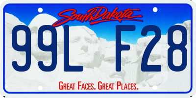 SD license plate 99LF28