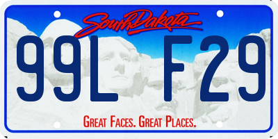 SD license plate 99LF29